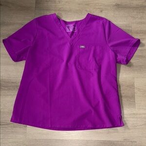 Figs Purple Short Sleeve Tee